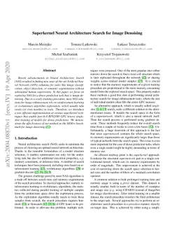 Superkernel Neural Architecture Search for Image Denoising