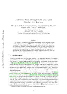 Variational Policy Propagation for Multi-agent Reinforcement Learning