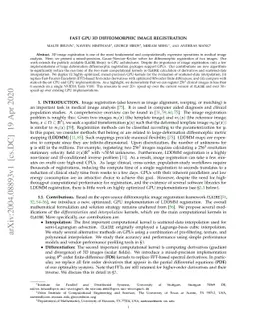 Fast GPU 3D Diffeomorphic Image Registration