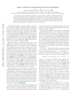 Space of Functions Computed by Deep-Layered Machines