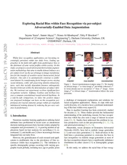 Exploring Racial Bias within Face Recognition via per-subject
  Adversarially-Enabled Data Augmentation