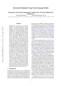 Adversarial Training for Large Neural Language Models