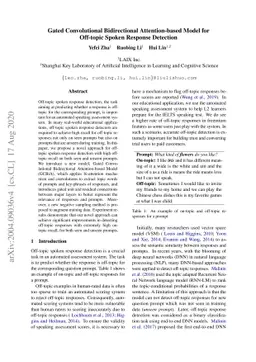 Gated Convolutional Bidirectional Attention-based Model for Off-topic
  Spoken Response Detection