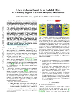 X-Ray: Mechanical Search for an Occluded Object by Minimizing Support of
  Learned Occupancy Distributions