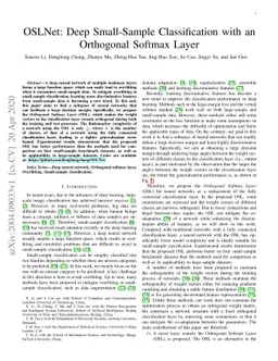OSLNet: Deep Small-Sample Classification with an Orthogonal Softmax
  Layer
