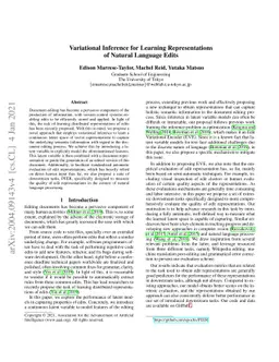 Variational Inference for Learning Representations of Natural Language
  Edits