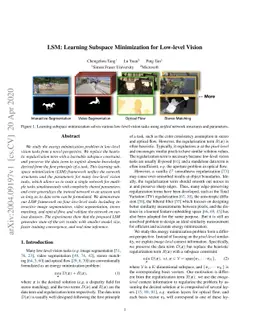 LSM: Learning Subspace Minimization for Low-level Vision