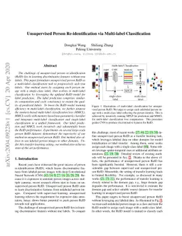 Unsupervised Person Re-identification via Multi-label Classification