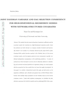 Joint Bayesian Variable and DAG Selection Consistency for
  High-dimensional Regression Models with Network-structured Covariates