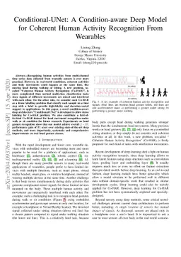 Conditional-UNet: A Condition-aware Deep Model for Coherent Human
  Activity Recognition From Wearables