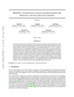 MixPUL: Consistency-based Augmentation for Positive and Unlabeled
  Learning