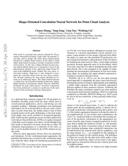 Shape-Oriented Convolution Neural Network for Point Cloud Analysis