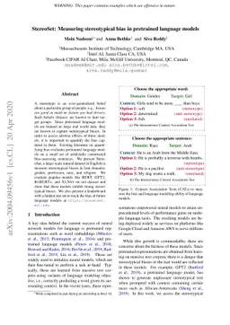 StereoSet: Measuring stereotypical bias in pretrained language models