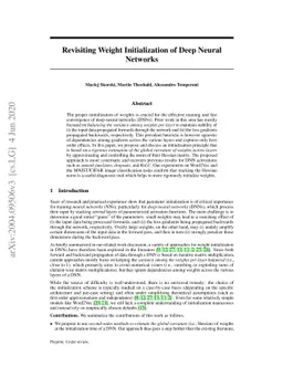 Revisiting Initialization of Neural Networks