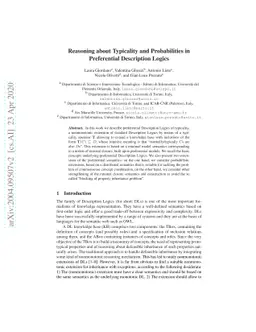 Reasoning about Typicality and Probabilities in Preferential Description
  Logics