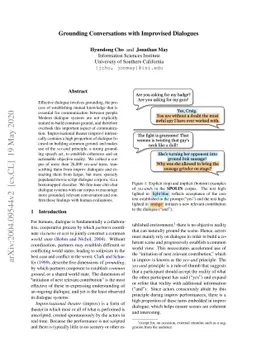 Grounding Conversations with Improvised Dialogues