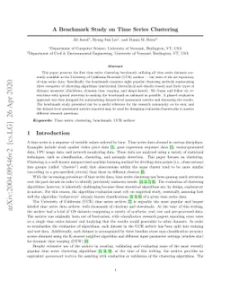 A Benchmark Study on Time Series Clustering