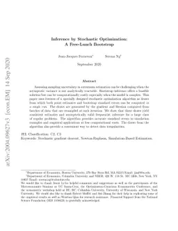 Inference by Stochastic Optimization: A Free-Lunch Bootstrap