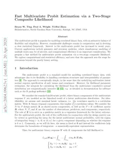 Fast Multivariate Probit Estimation via a Two-Stage Composite Likelihood