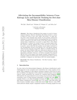 Alleviating the Incompatibility between Cross Entropy Loss and Episode
  Training for Few-shot Skin Disease Classification