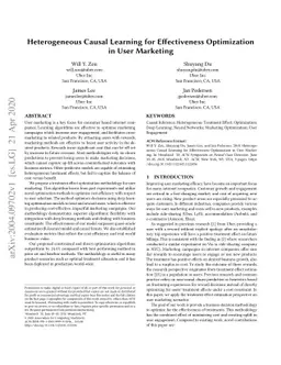 Heterogeneous Causal Learning for Effectiveness Optimization in User
  Marketing