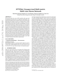 M^3VSNet: Unsupervised Multi-metric Multi-view Stereo Network