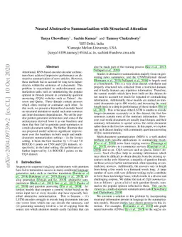 Neural Abstractive Summarization with Structural Attention