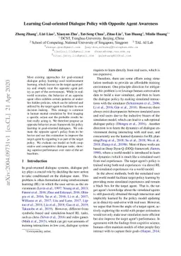 Learning Goal-oriented Dialogue Policy with Opposite Agent Awareness