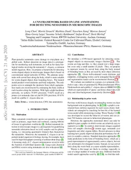A CNN Framenwork Based on Line Annotations for Detecting Nematodes in
  Microscopic Images