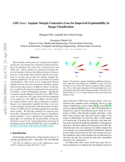 AMC-Loss: Angular Margin Contrastive Loss for Improved Explainability in
  Image Classification