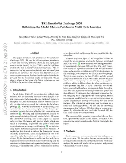 TAL EmotioNet Challenge 2020 Rethinking the Model Chosen Problem in
  Multi-Task Learning