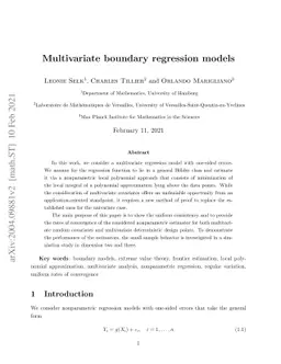 Multivariate boundary regression models