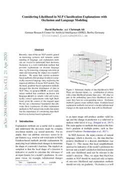 Considering Likelihood in NLP Classification Explanations with Occlusion
  and Language Modeling