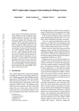 DIET: Lightweight Language Understanding for Dialogue Systems