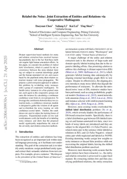 Relabel the Noise: Joint Extraction of Entities and Relations via
  Cooperative Multiagents