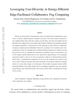 Leveraging User-Diversity in Energy-Efficient Edge-Facilitated
  Collaborative Fog Computing