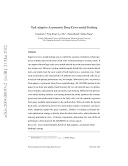 Task-adaptive Asymmetric Deep Cross-modal Hashing
