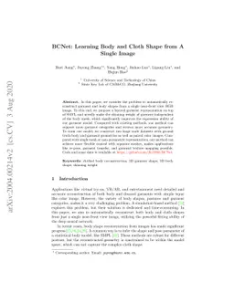 BCNet: Learning Body and Cloth Shape from A Single Image