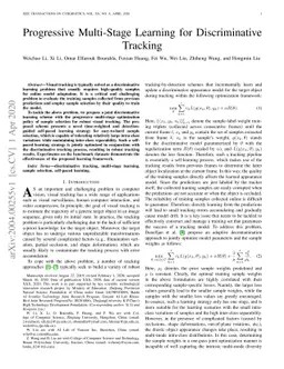 Progressive Multi-Stage Learning for Discriminative Tracking