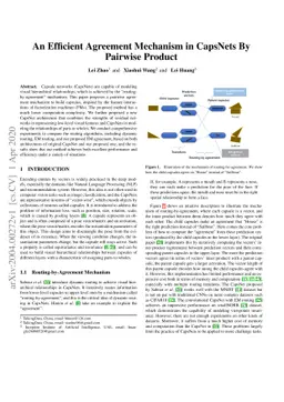 An Efficient Agreement Mechanism in CapsNets By Pairwise Product