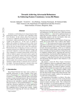 Towards Achieving Adversarial Robustness by Enforcing Feature
  Consistency Across Bit Planes