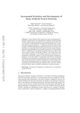 Incremental Evolution and Development of Deep Artificial Neural Networks