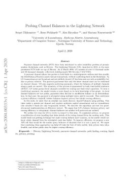 Probing Channel Balances in the Lightning Network