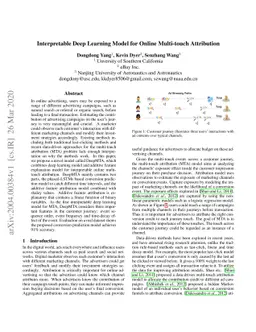 Interpretable Deep Learning Model for Online Multi-touch Attribution