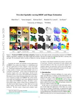 Two-shot Spatially-varying BRDF and Shape Estimation
