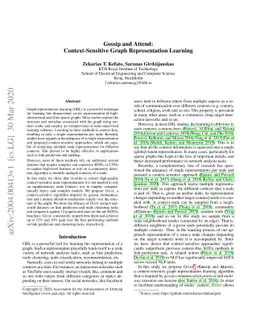 Gossip and Attend: Context-Sensitive Graph Representation Learning