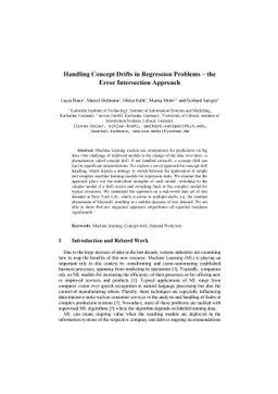 Handling Concept Drifts in Regression Problems -- the Error Intersection
  Approach