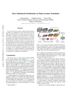M2m: Imbalanced Classification via Major-to-minor Translation
