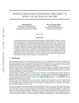 Anomaly Detection in Univariate Time-series: A Survey on the
  State-of-the-Art