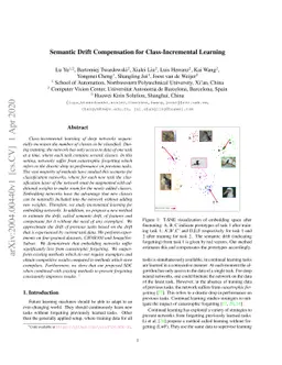 Semantic Drift Compensation for Class-Incremental Learning